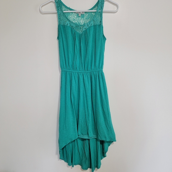 Charlotte Russe Dresses & Skirts - Charlotte Russe High Low Green Dress Small Lace
